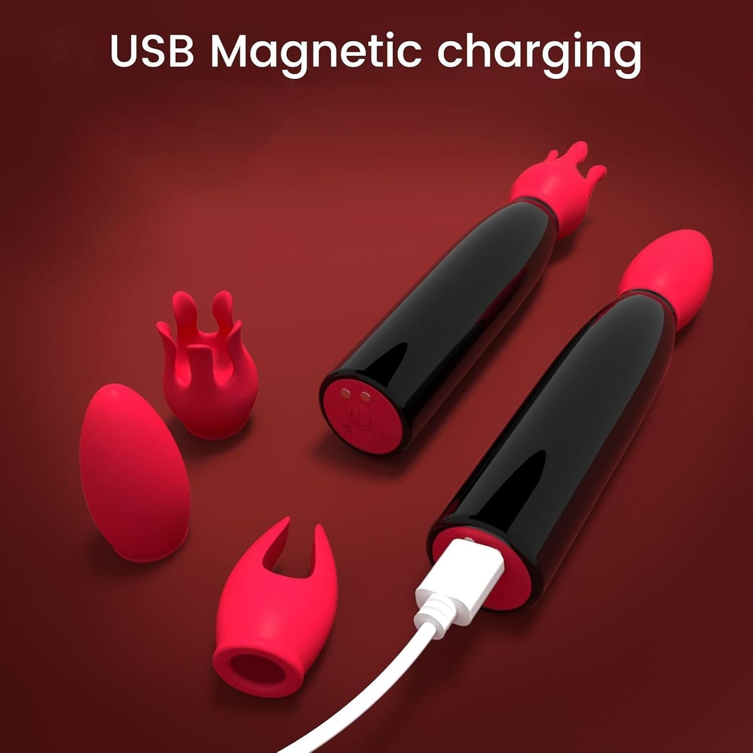 SwitchKiss Bullet Vibrator with 3 Heads