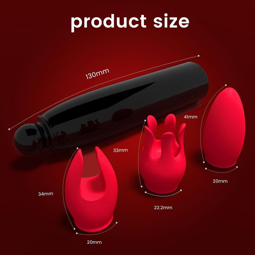 SwitchKiss Bullet Vibrator with 3 Heads