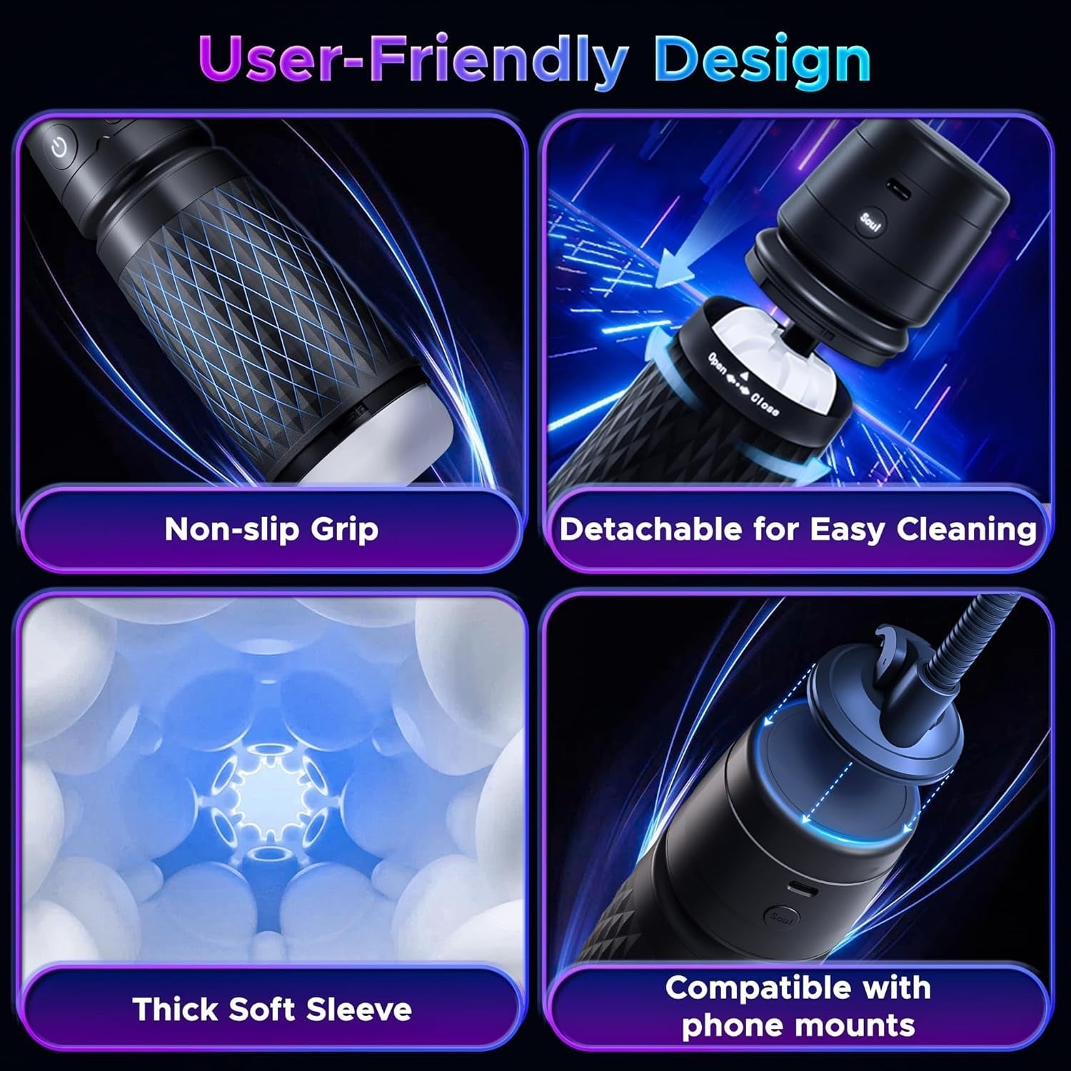 SyncForce AI Pulse Suction Stroker