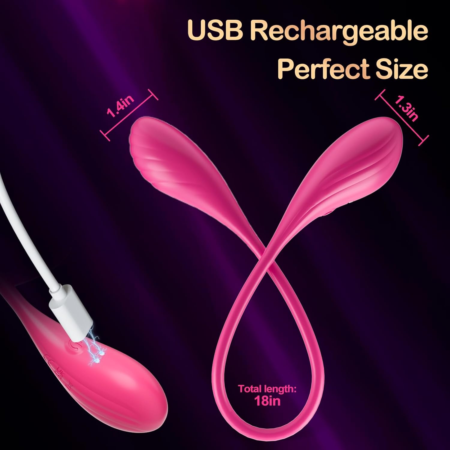 SyncPleasure 18" Double Dildo Vibrator