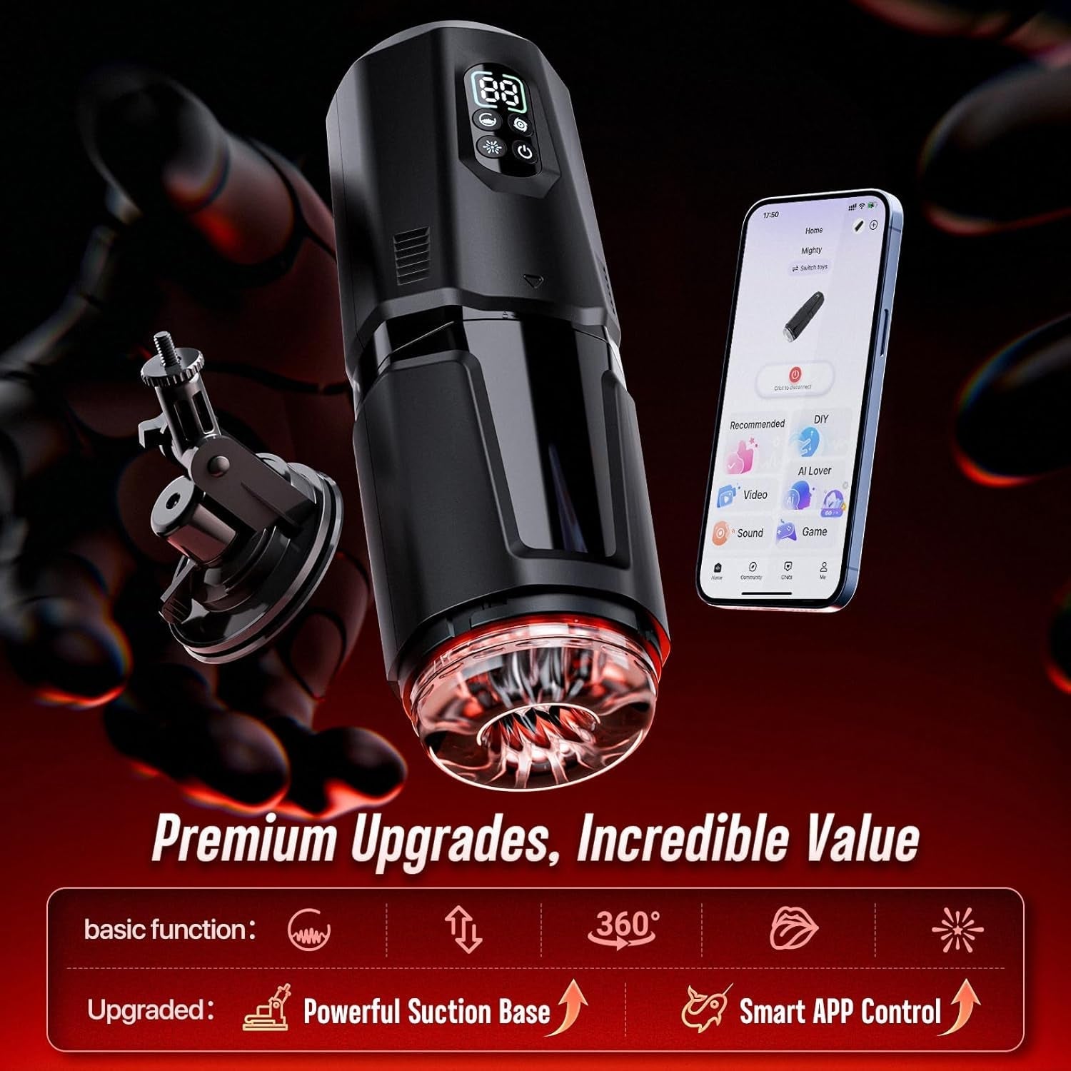 SyncRush AI Sync Male Masturbator Stroker
