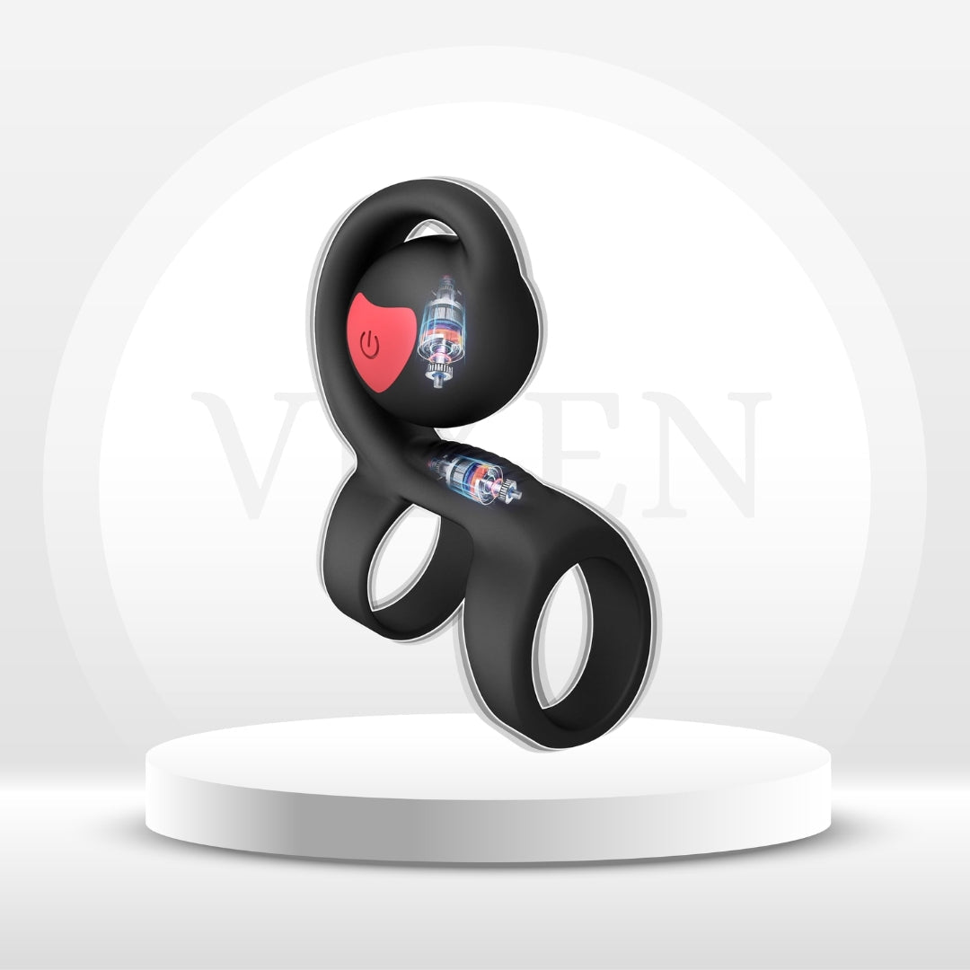 SyncSpark App-Controlled Vibrating Cock Ring Clit Stimulator