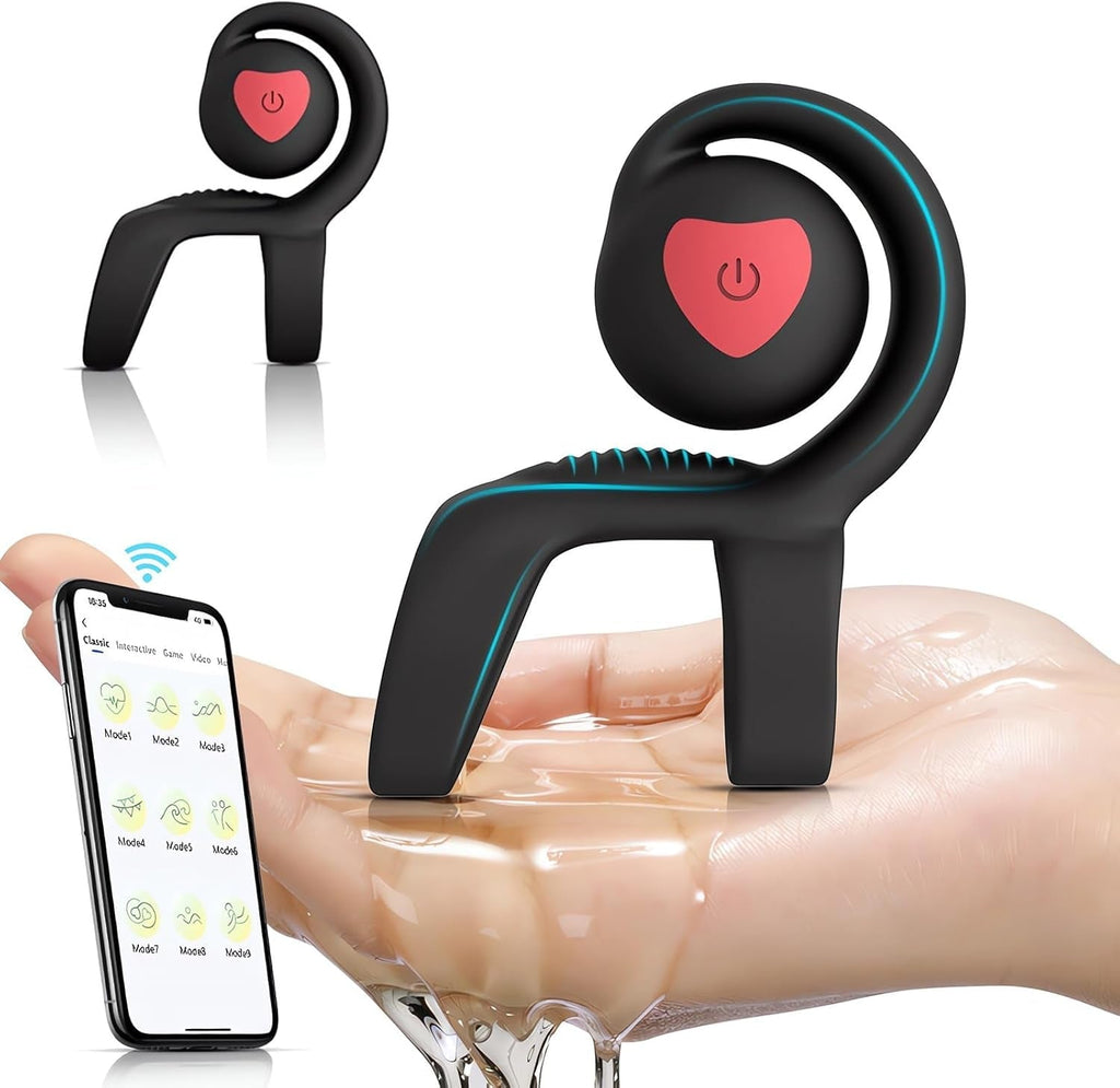 SyncSpark App-Controlled Vibrating Cock Ring Clit Stimulator