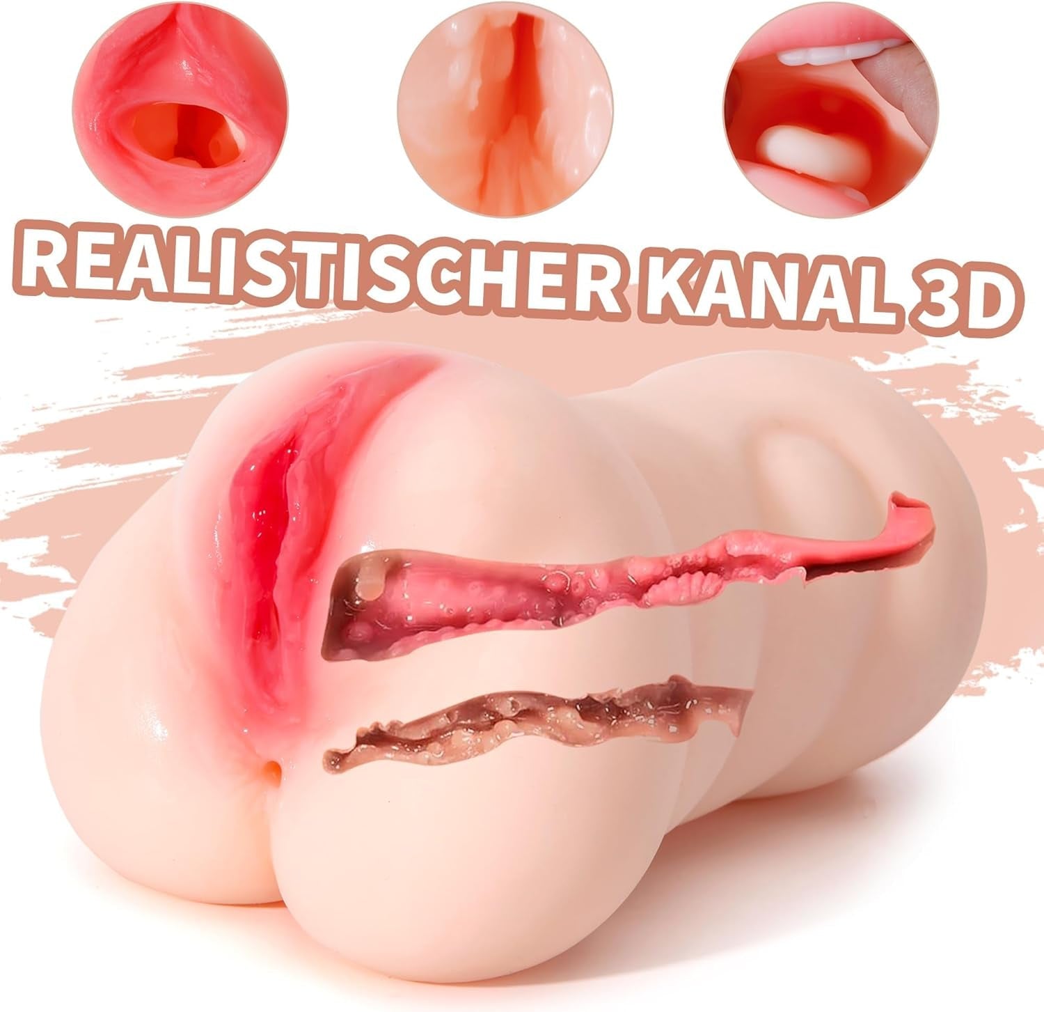 TactileRush 3-in-1 Male Stroker Pocket Pussy