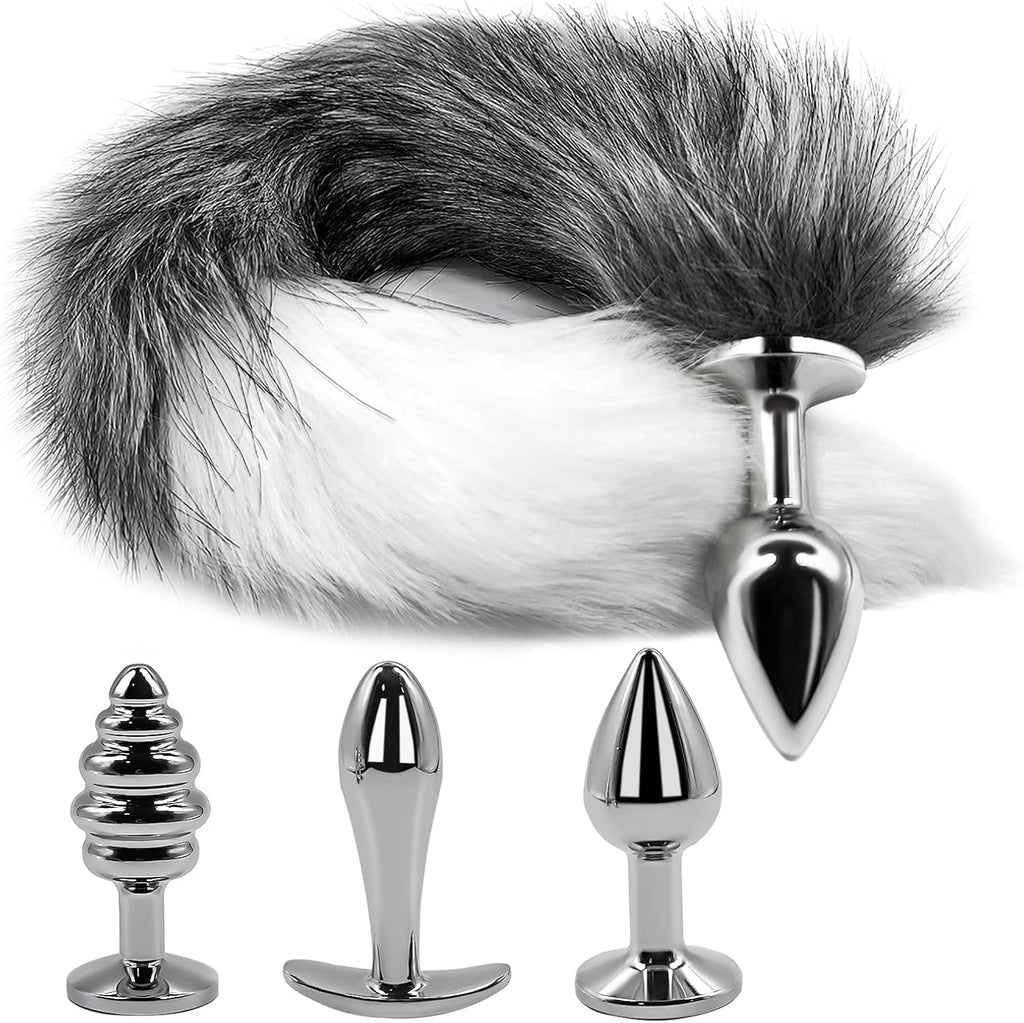 TailTease Fox Plug Set with 3 Metal Plugs