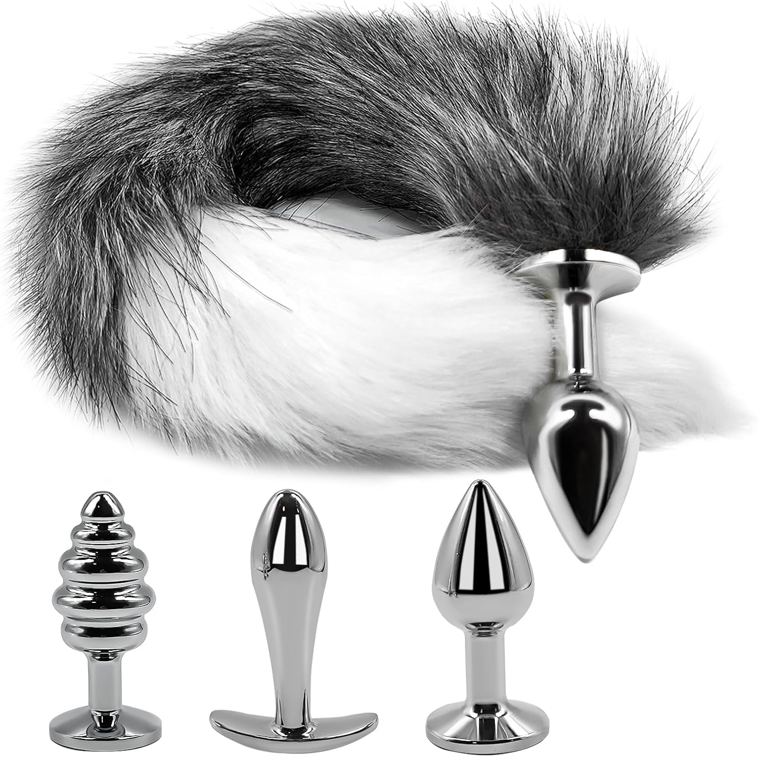 TailTease Fox Plug Set with 3 Metal Plugs