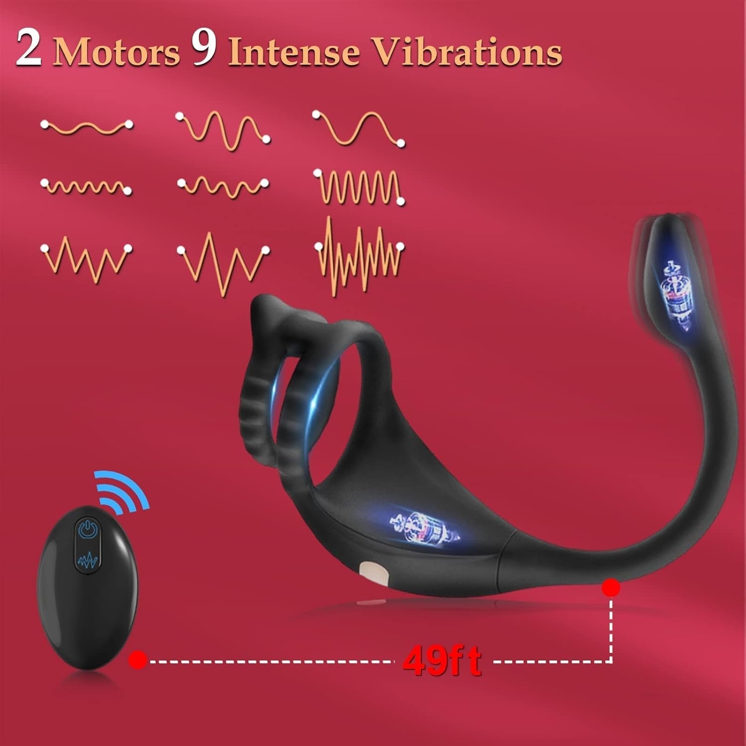 TaintPulse Vibrating Cock Ring Prostate Plug
