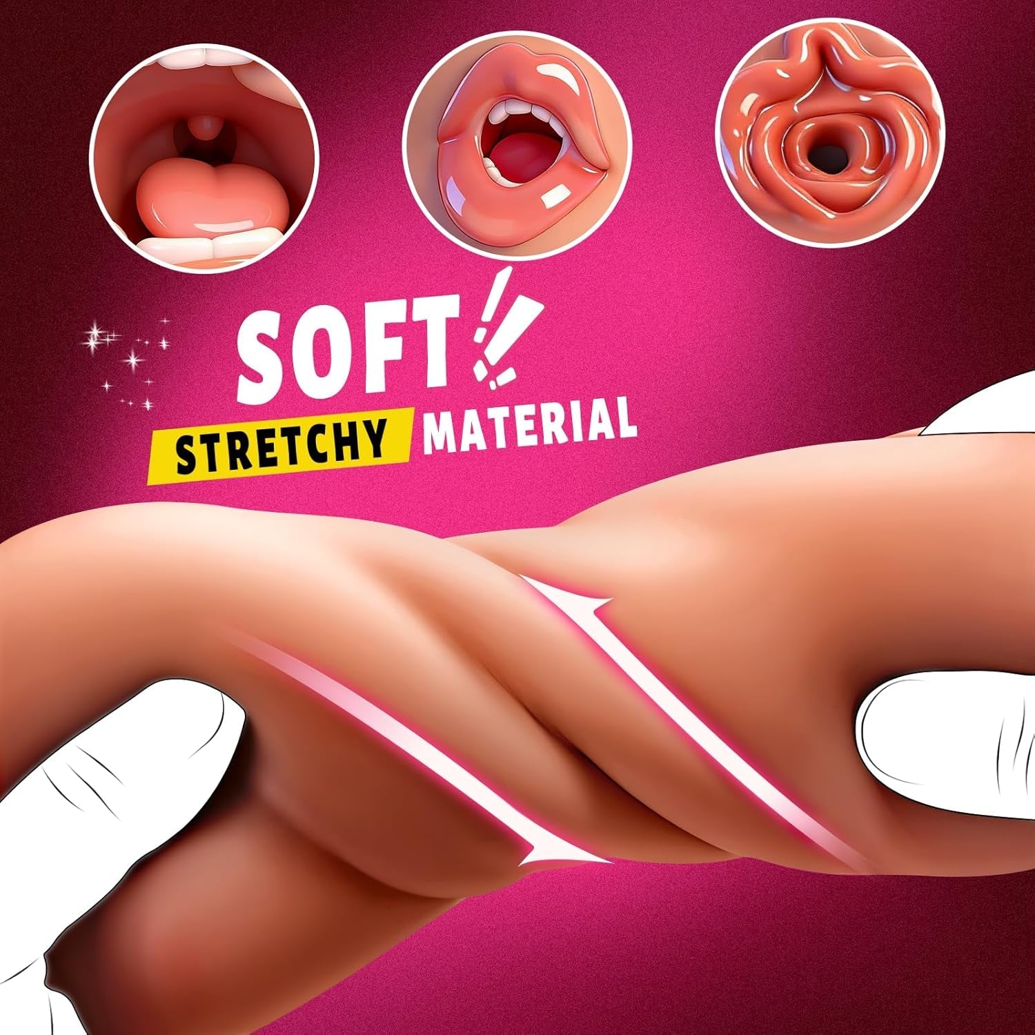 TangleThrust 3-in-1 Male Stroker Pocket Pussy