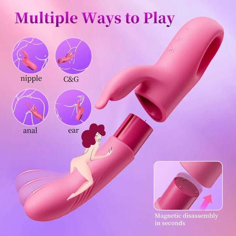 TapFever 7 Tapping Modes Heated Rabbit Vibrator