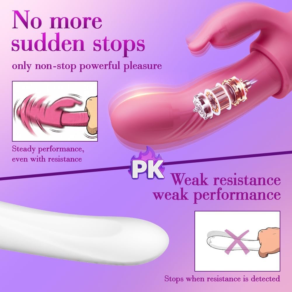 TapFever 7 Tapping Modes Heated Rabbit Vibrator
