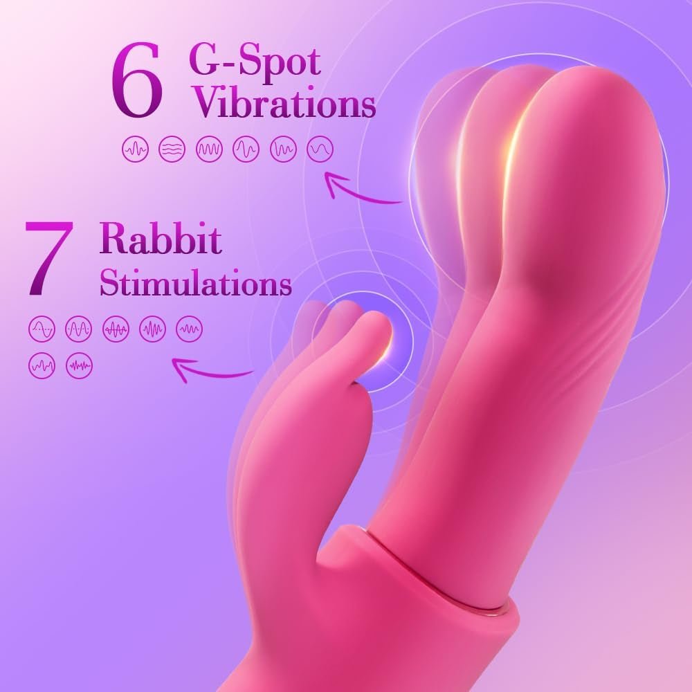 TapFever 7 Tapping Modes Heated Rabbit Vibrator