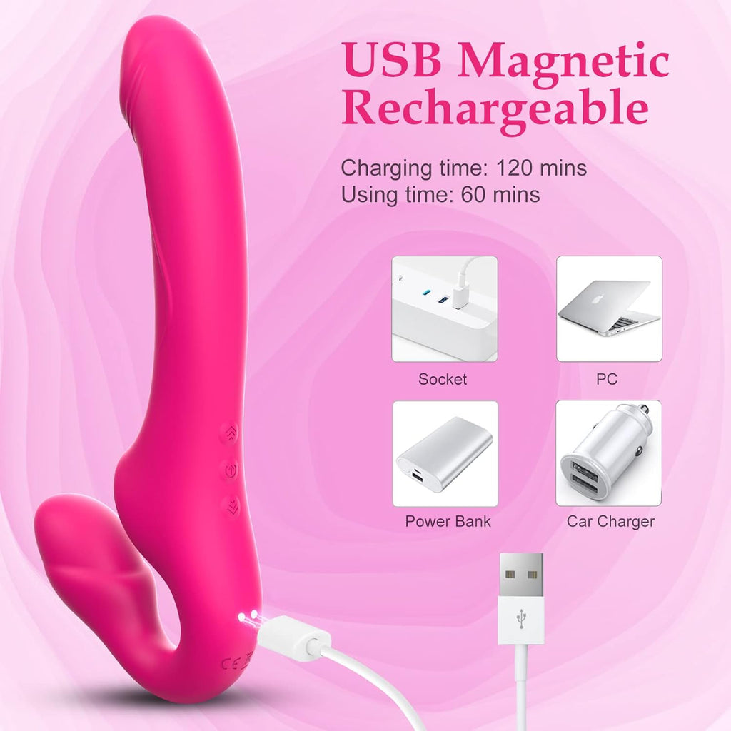 TapTease Triple Motor Strapless Double Dildo