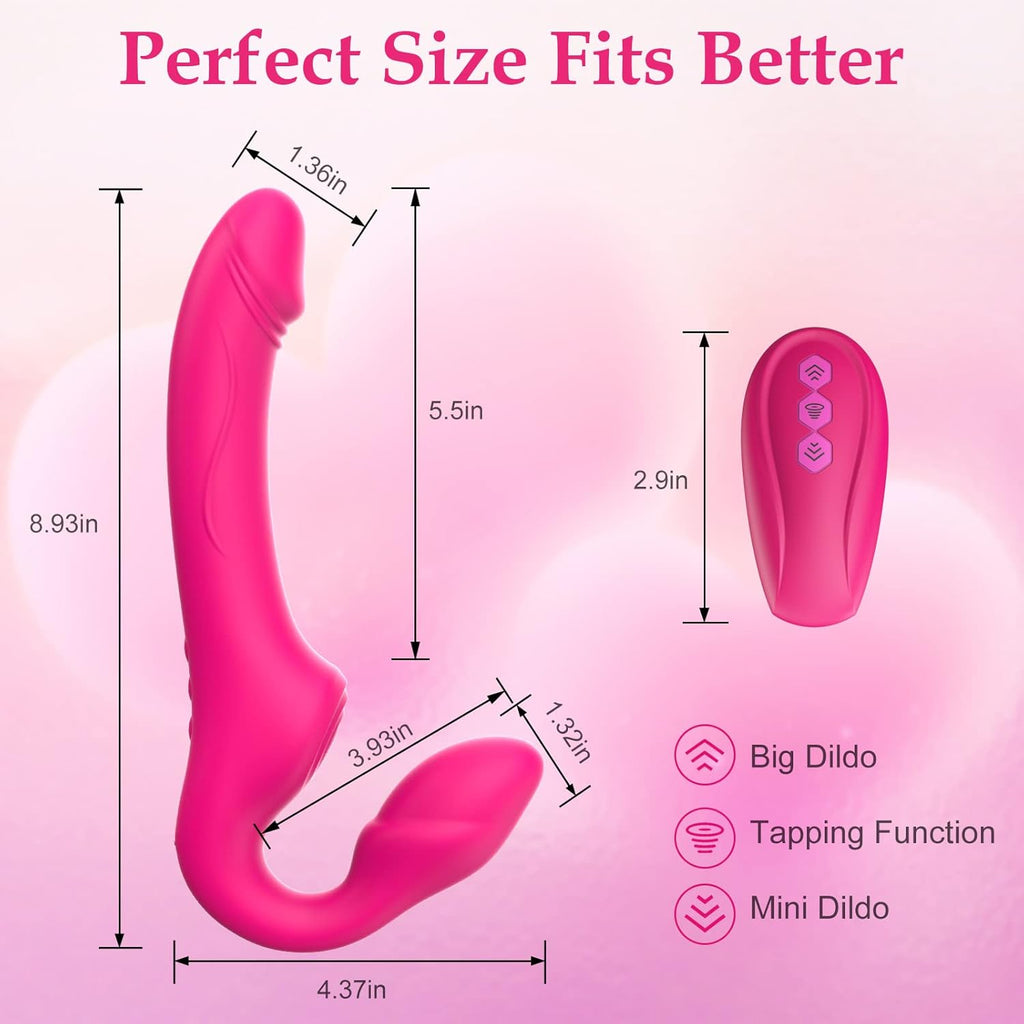 TapTease Triple Motor Strapless Double Dildo