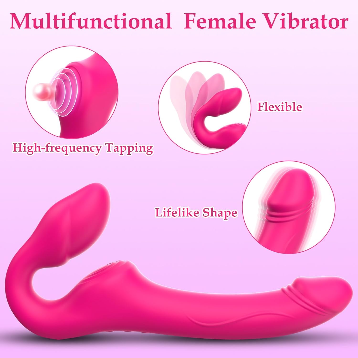 TapTease Triple Motor Strapless Double Dildo