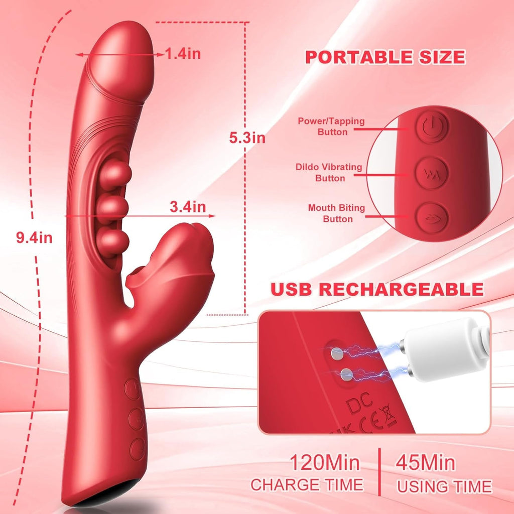 TeaseBite Tapping Balls Biting G-Spot Vibrator
