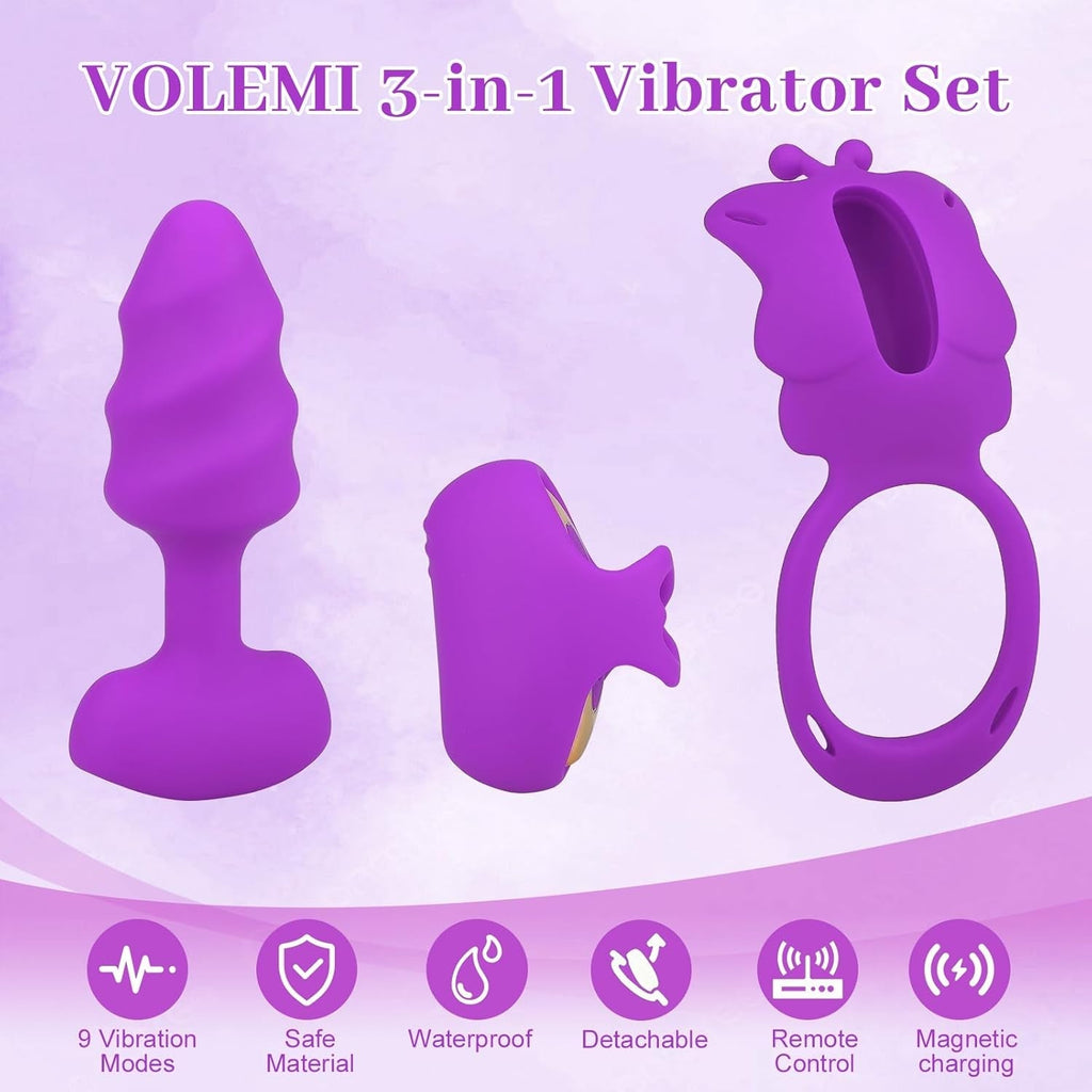 TeaseLink 3-in-1 Couples Vibrator Kit
