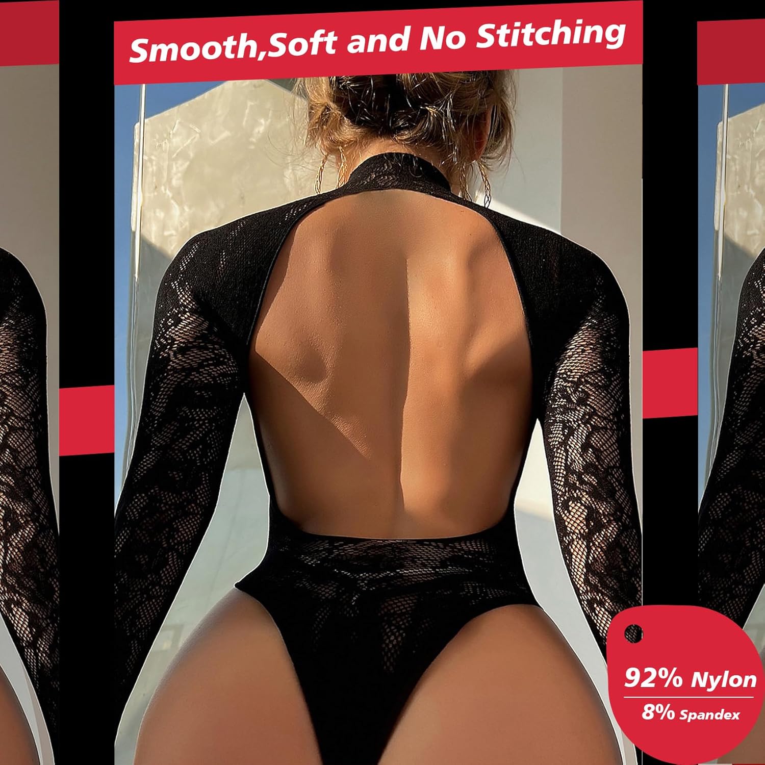 TemptNet Stretch Fishnet Teddy Bodysuit