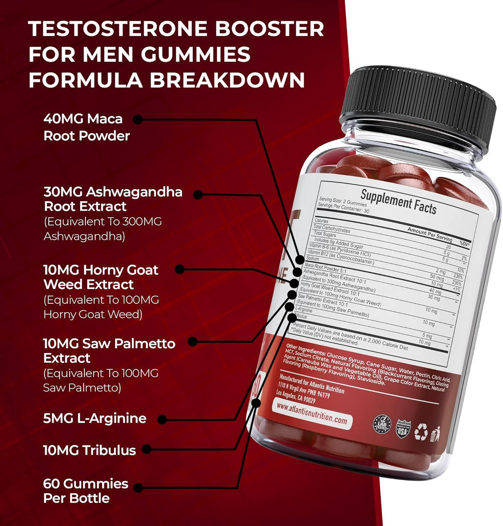 Testosterone Gummies for Men – Energy & Libido Booster