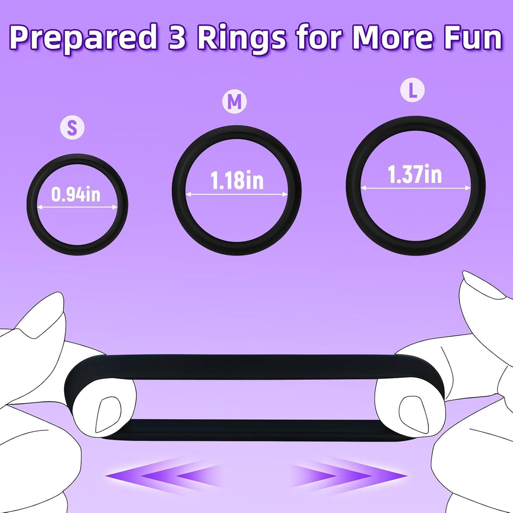 TextureLock 6-Piece Silicone Cock Ring Sleeve Set