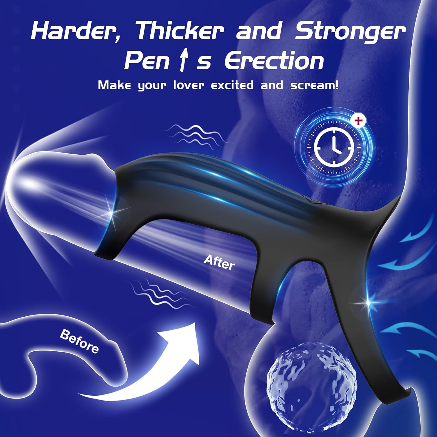 ThickSync Vibrating Penis Sleeve with G-Spot Stimulator
