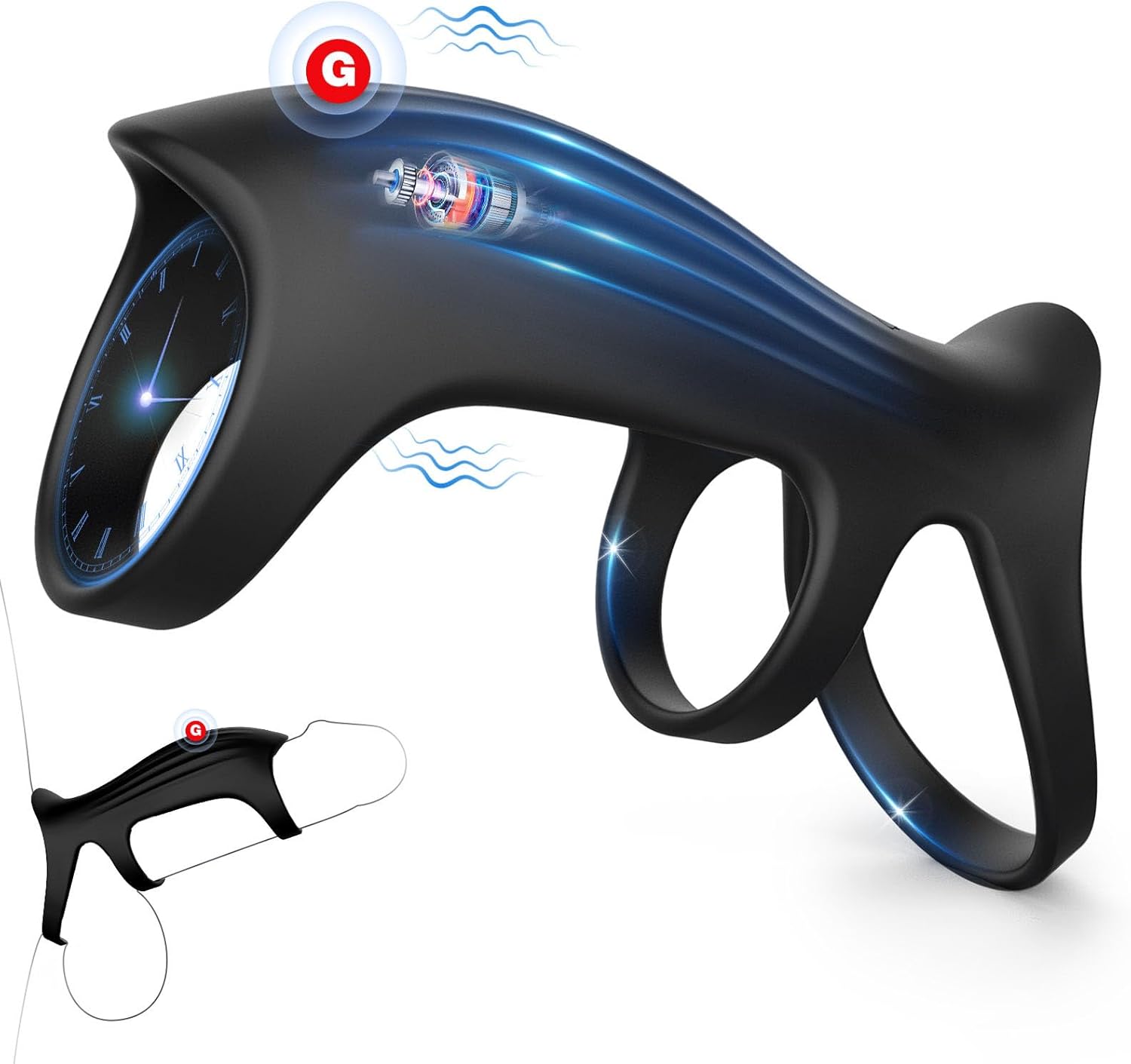 ThickSync Vibrating Penis Sleeve with G-Spot Stimulator