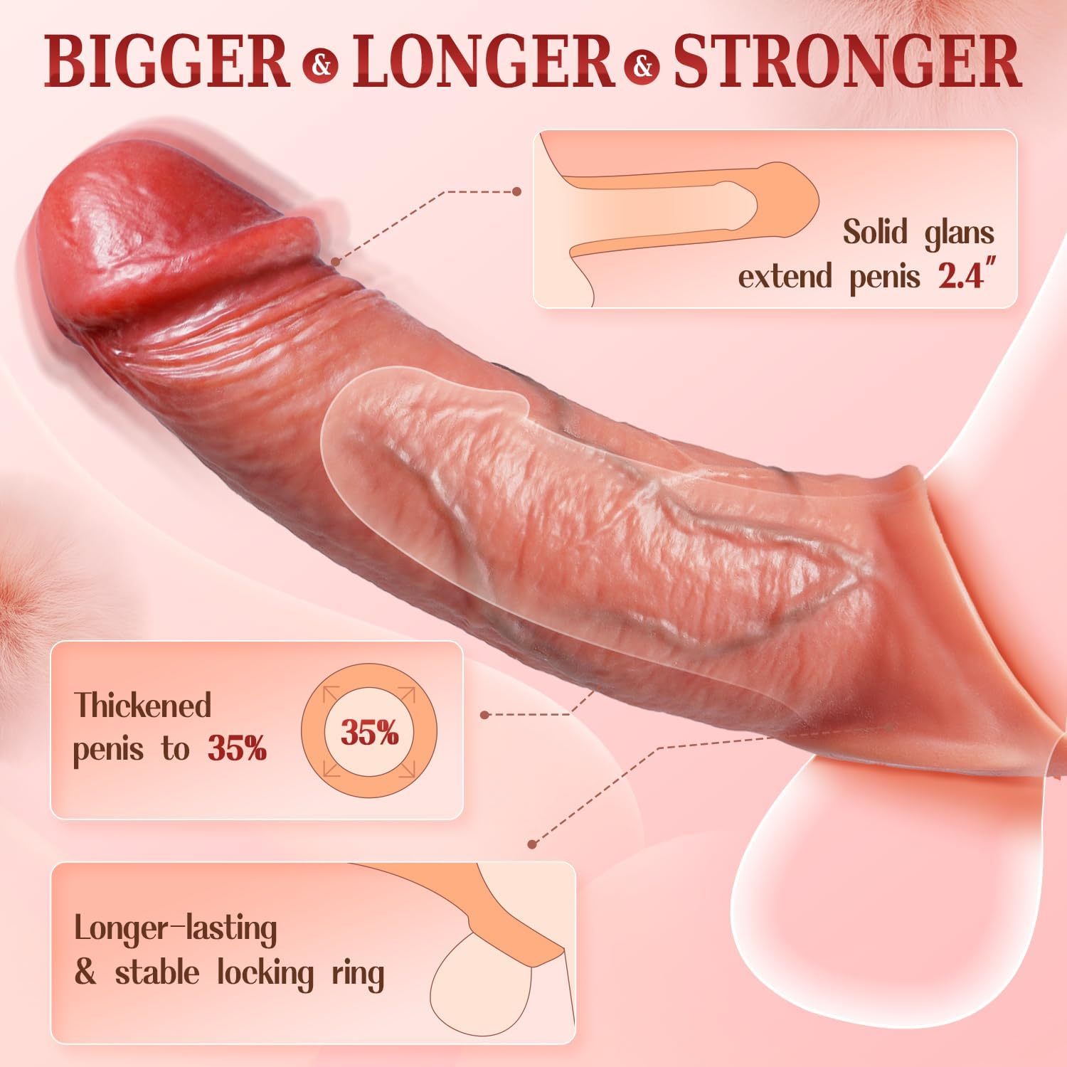 ThickThrill Vibrating Penis Sleeve Extender