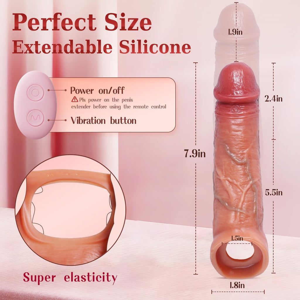 ThickThrill Vibrating Penis Sleeve Extender