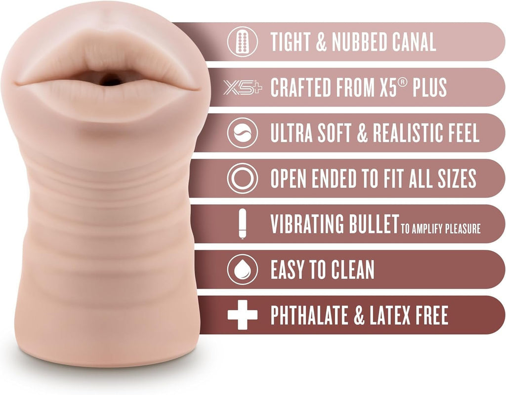 ThroatVibe Oral Pocket Pussy Stroker with Bullet Vibrator