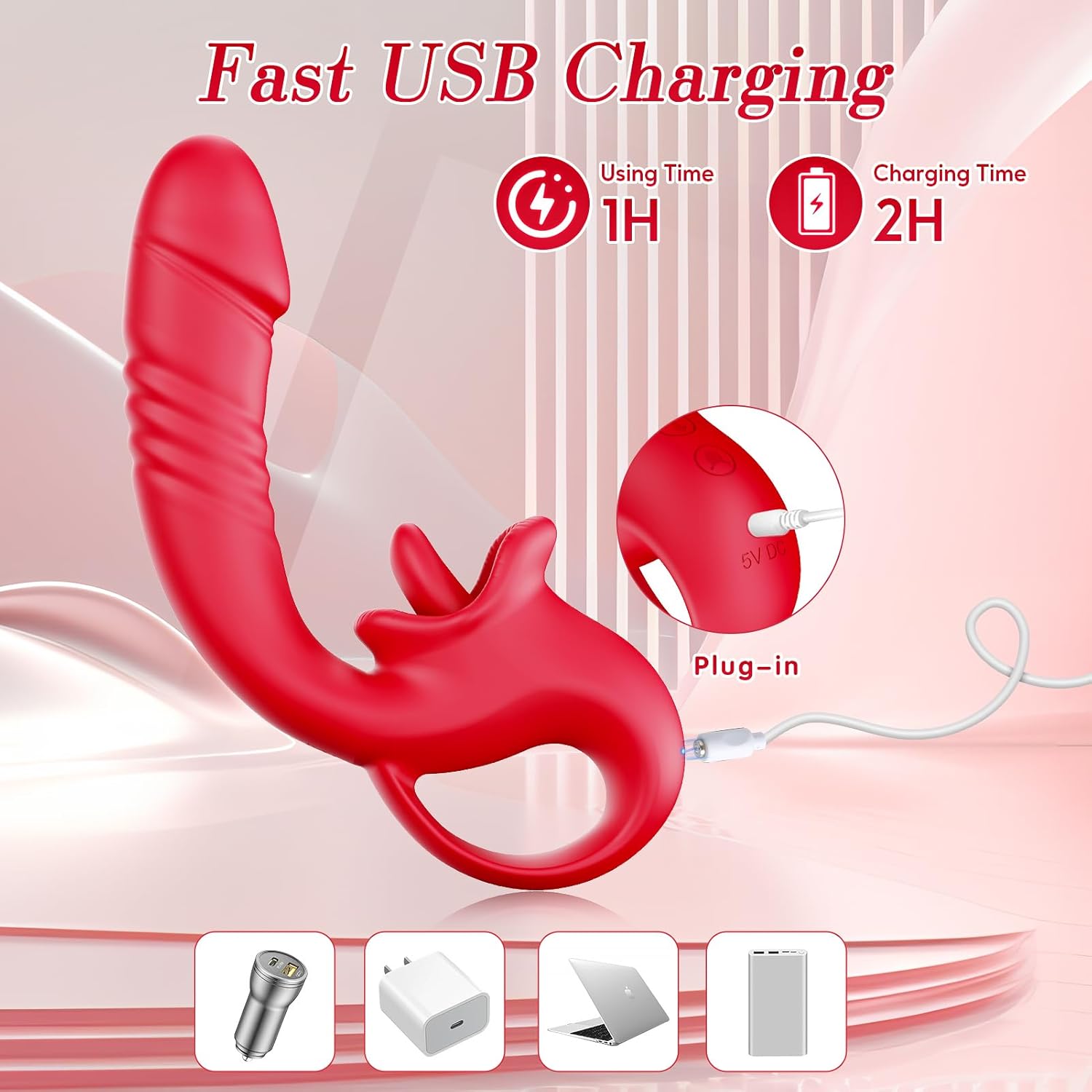 ThronyX Dual-Action Rose Thrusting & Licking Vibrator
