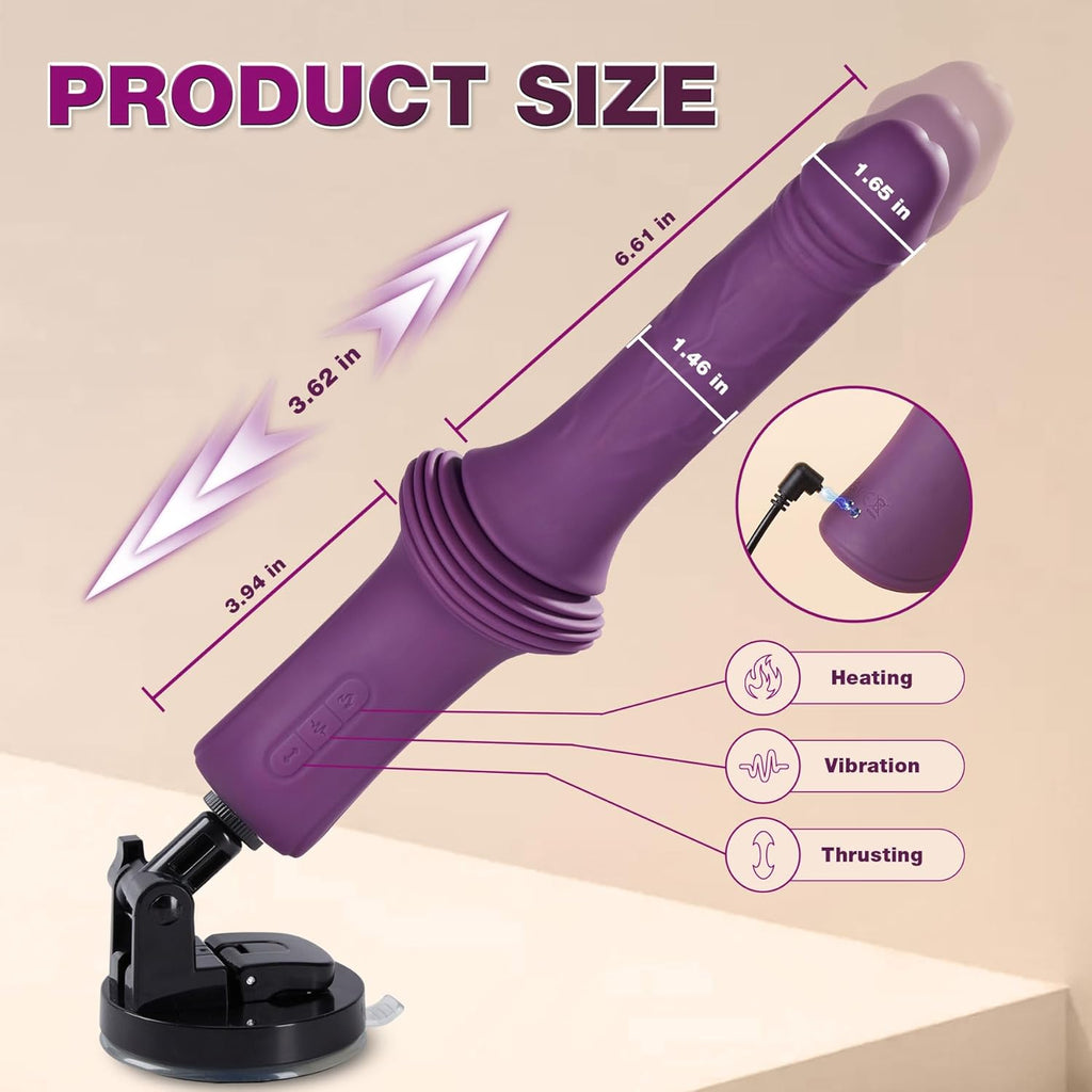 ThrustDeep Heated Dildo Sex Machine