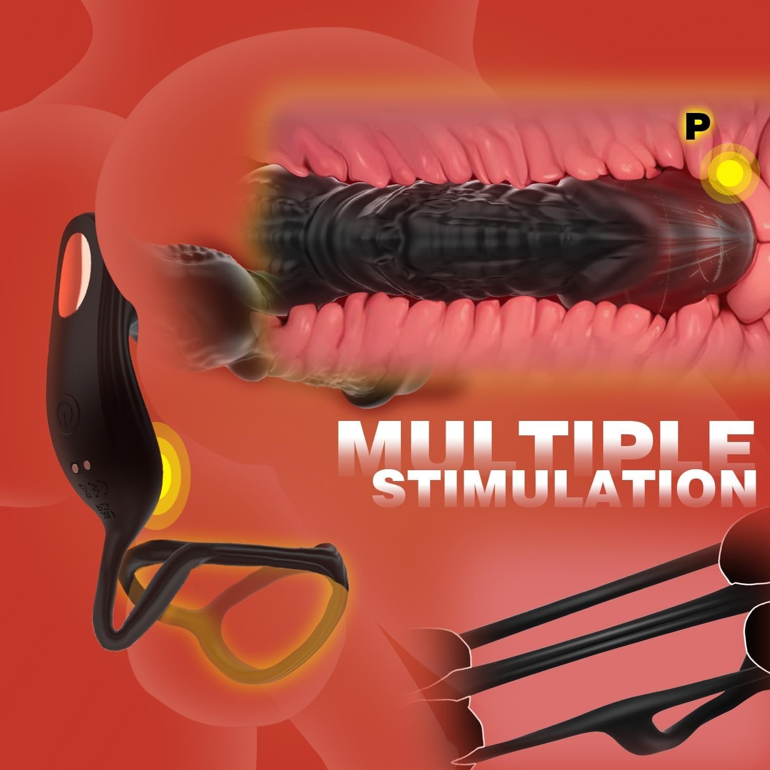 ThrustDrive Fast Thrusting Prostate Massager Cock Ring