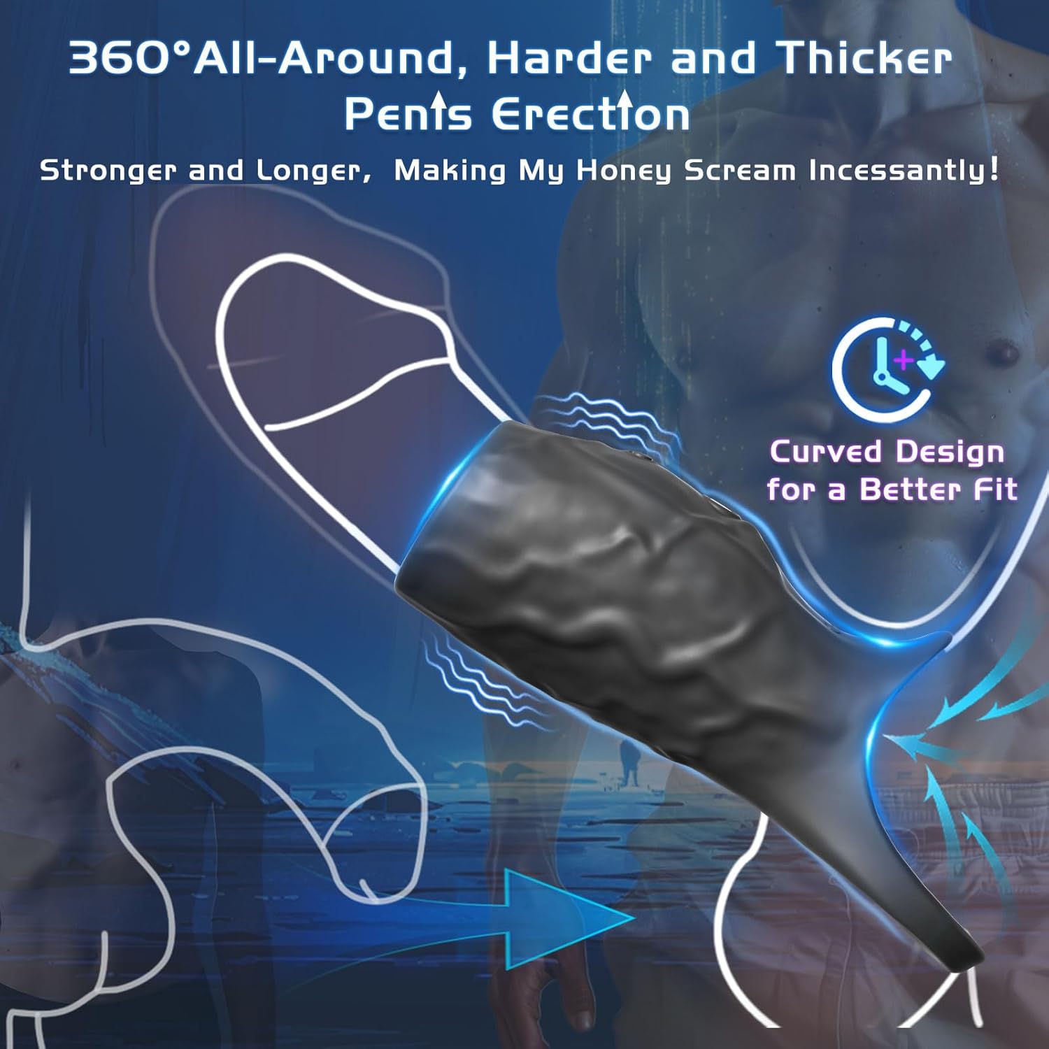 ThrustEdge Boost Girth Vibrating Penis Sleeve