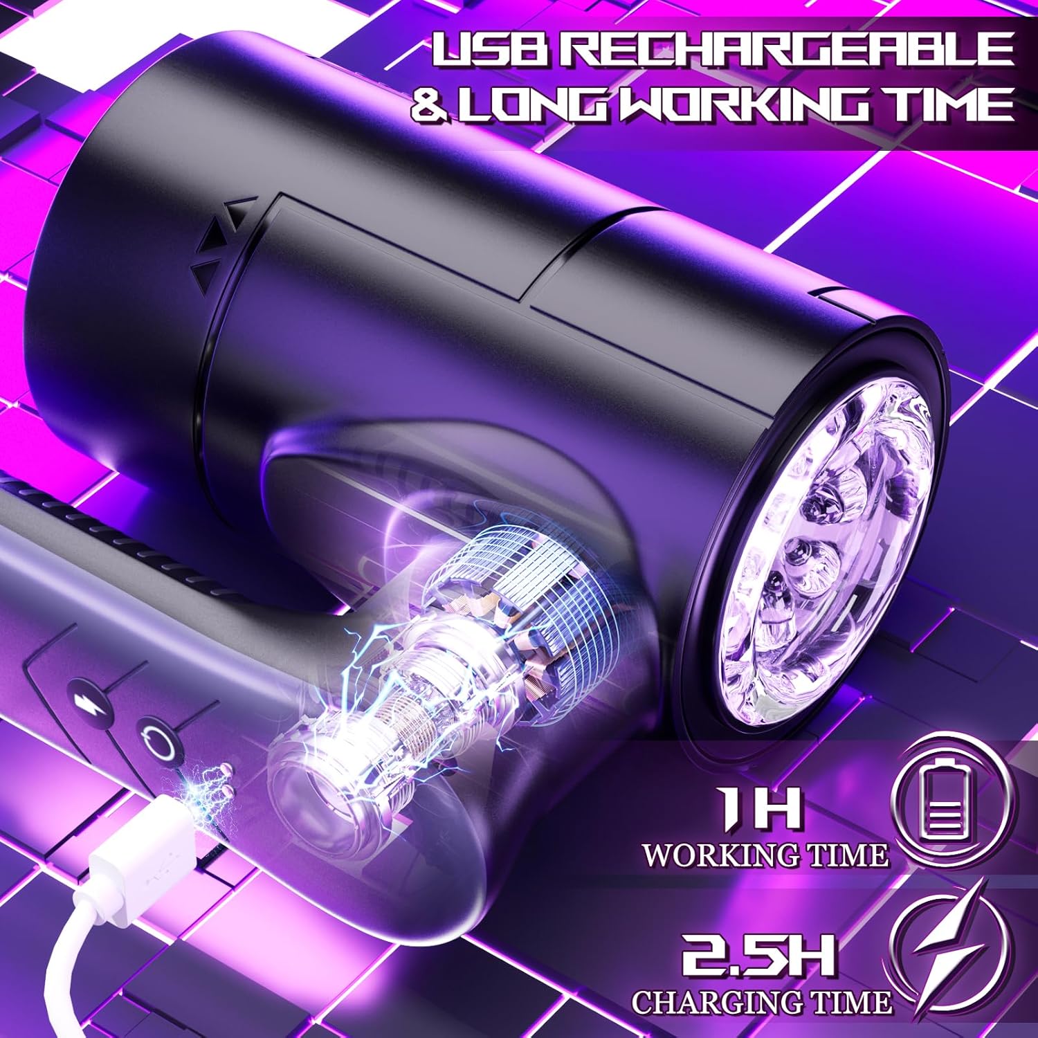 ThrustGrip Handheld Telescopic PE Trainer Masturbator