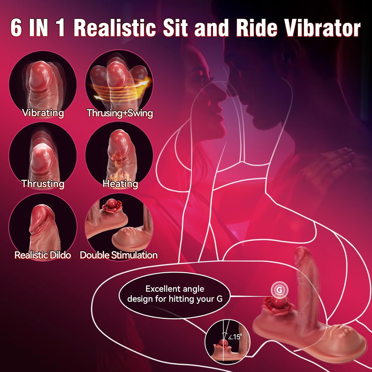 ThrustHeat Ride-On Vibrator with Remote Control