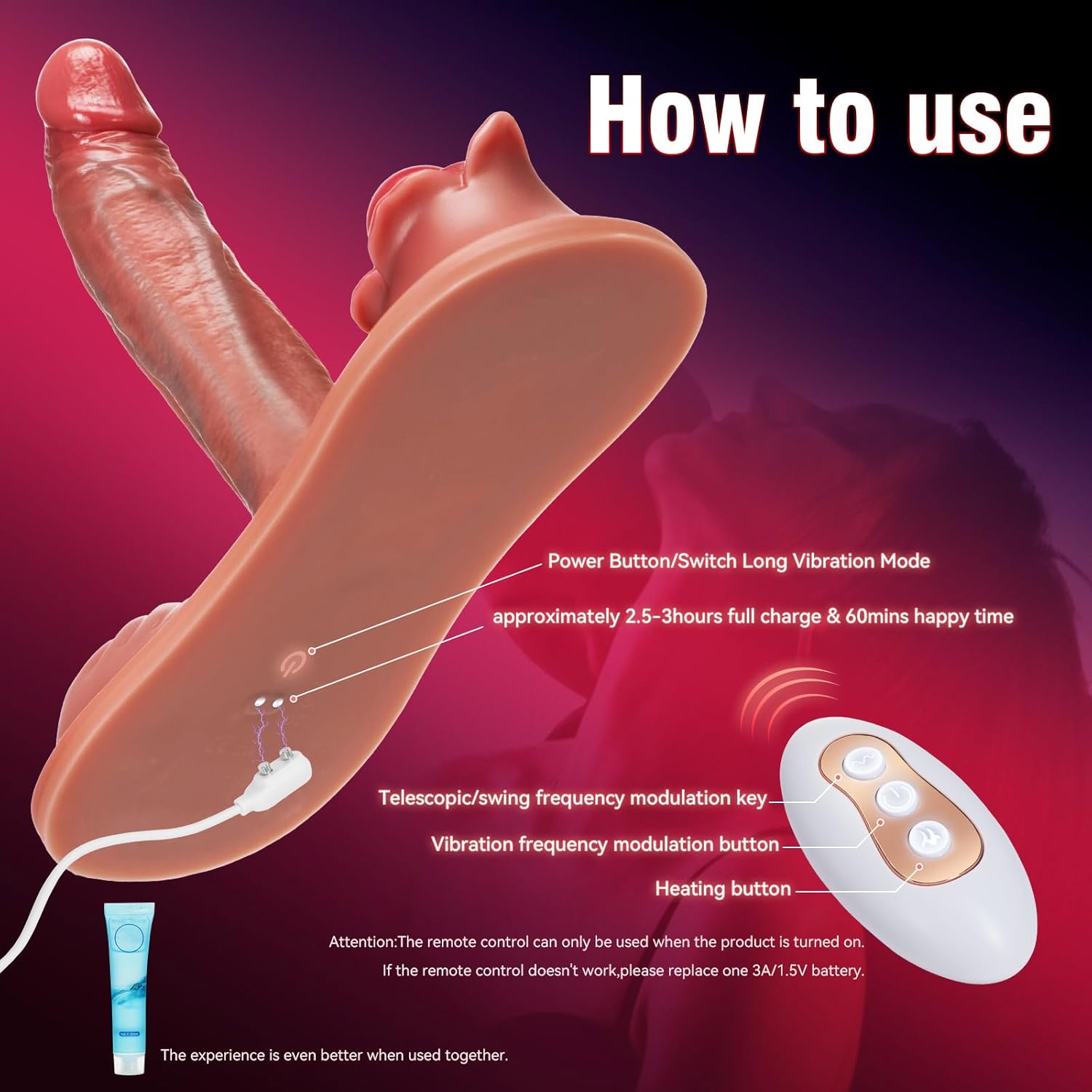 ThrustHeat Ride-On Vibrator with Remote Control