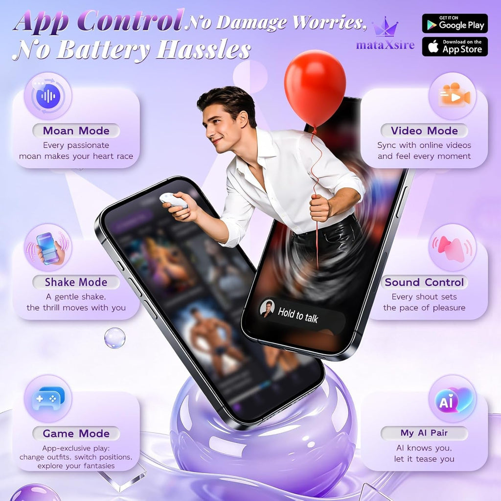 AetherFlex AI App Thrusting Dildo Vibrator