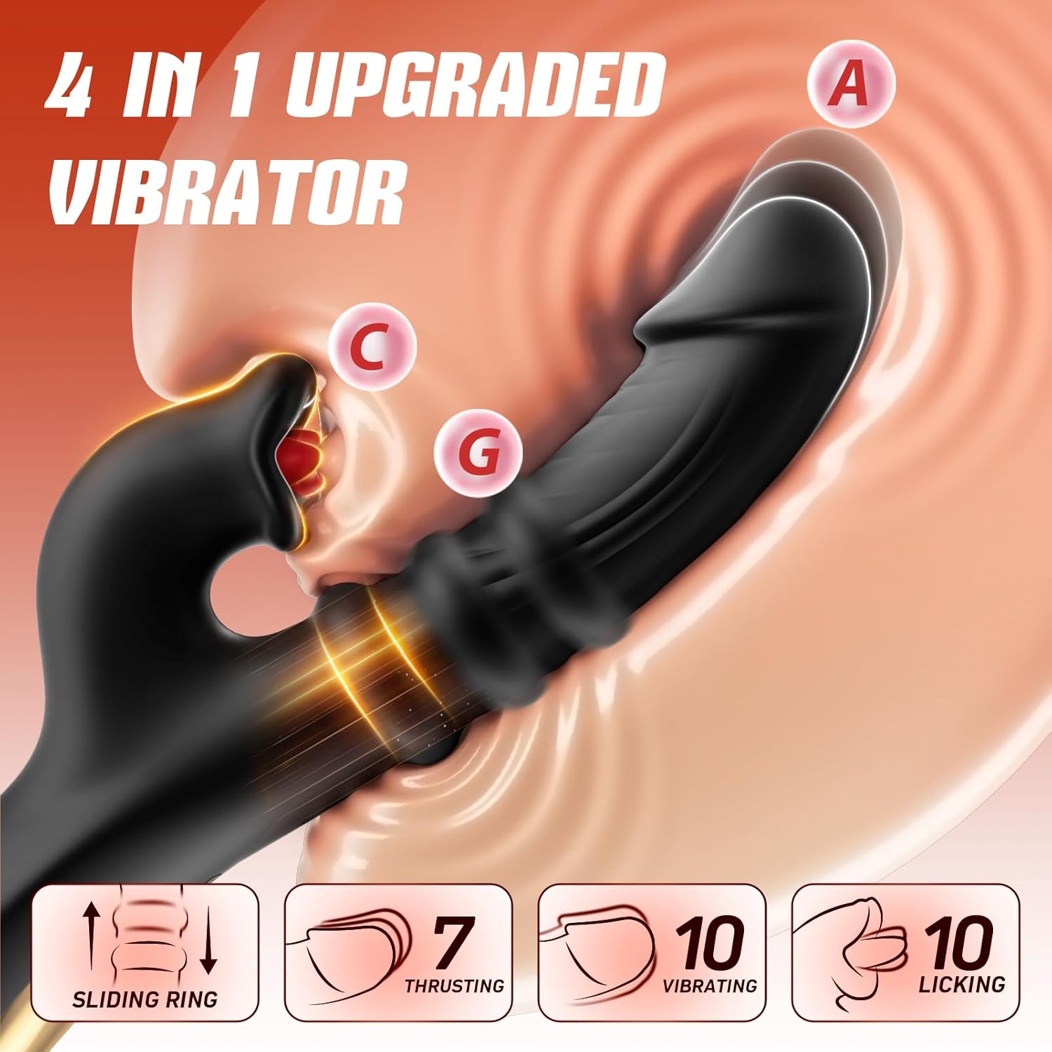ThrustLick 4-in-1 G-Spot Licking Vibrator