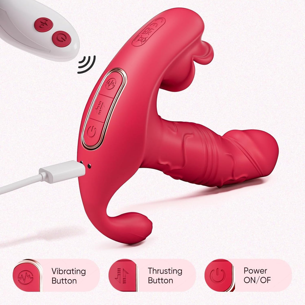ThrustMuse Triple Stimulation Thrusting Wearable Vibrator
