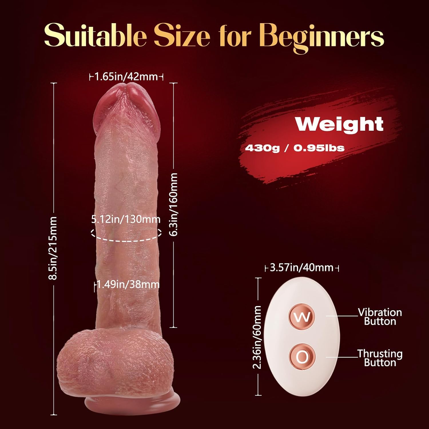 ThrustReal Remote Dildo Vibe