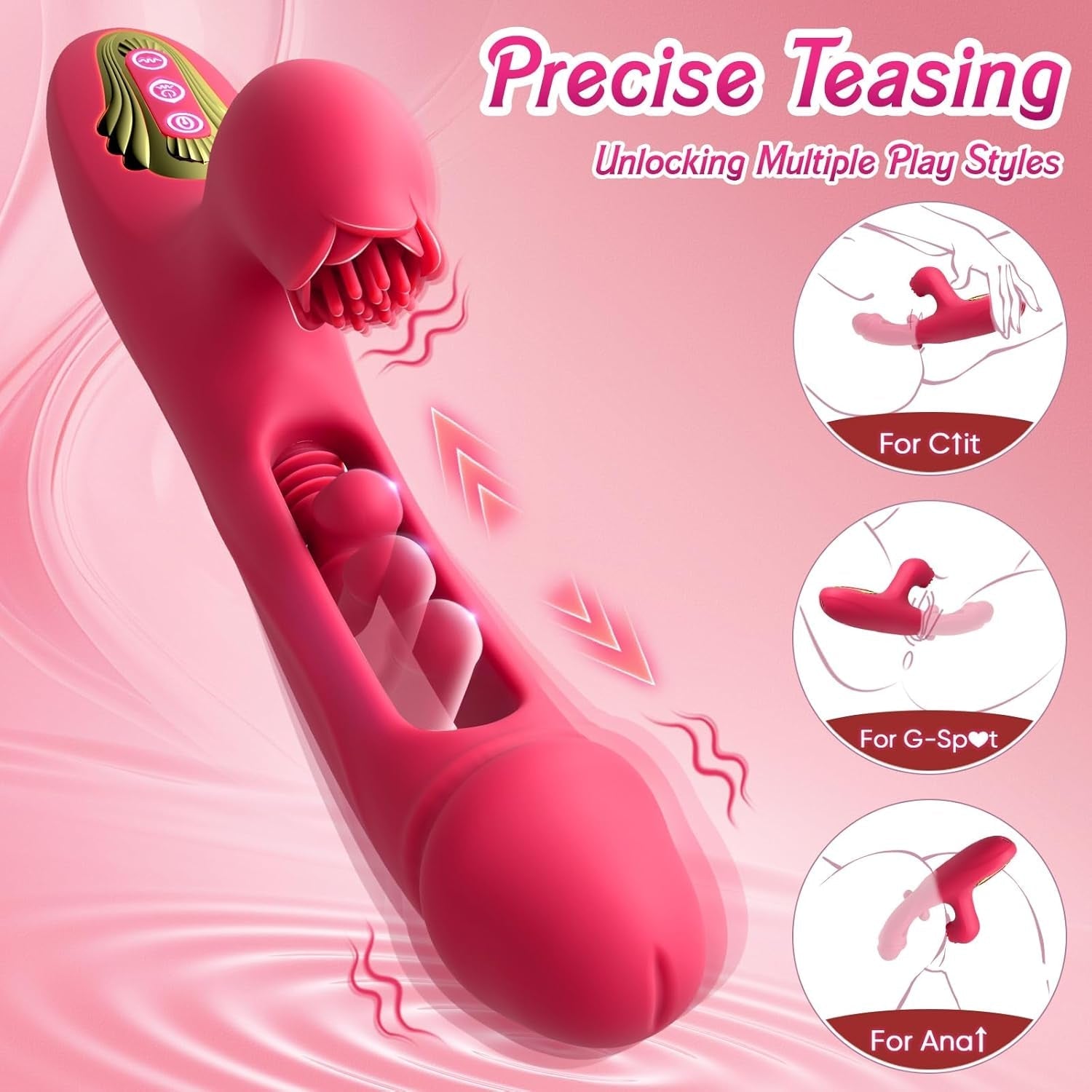 ThrustRose Internal Vibrating Glans Dildo Vibrator