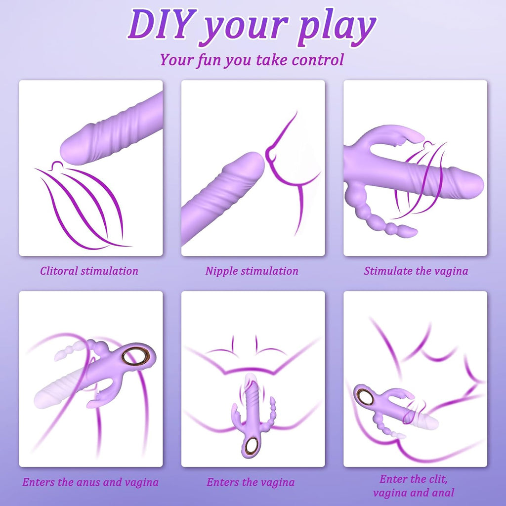 ThrustTriX 3-in-1 Pleasure Bunny Vibrator