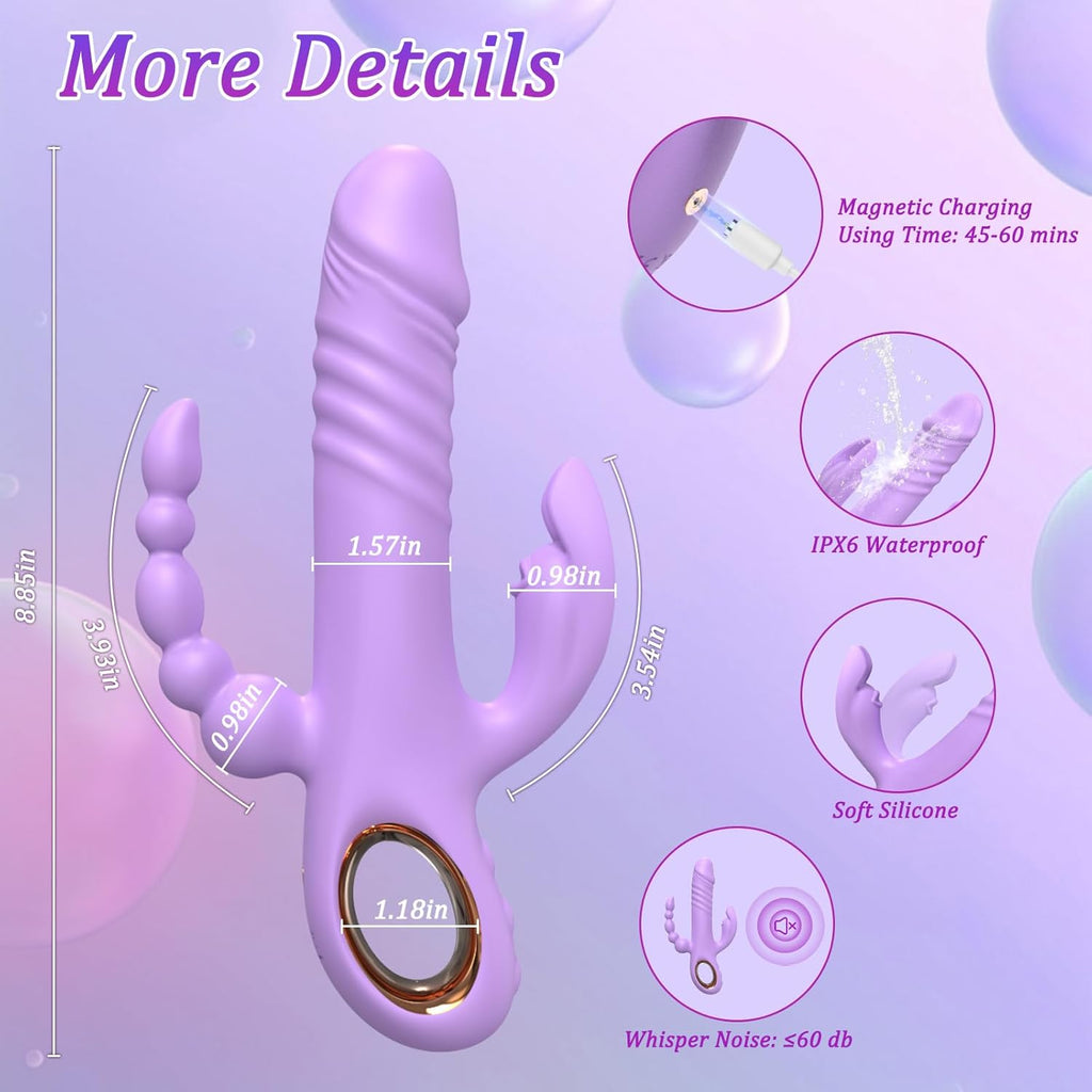 ThrustTriX 3-in-1 Pleasure Bunny Vibrator