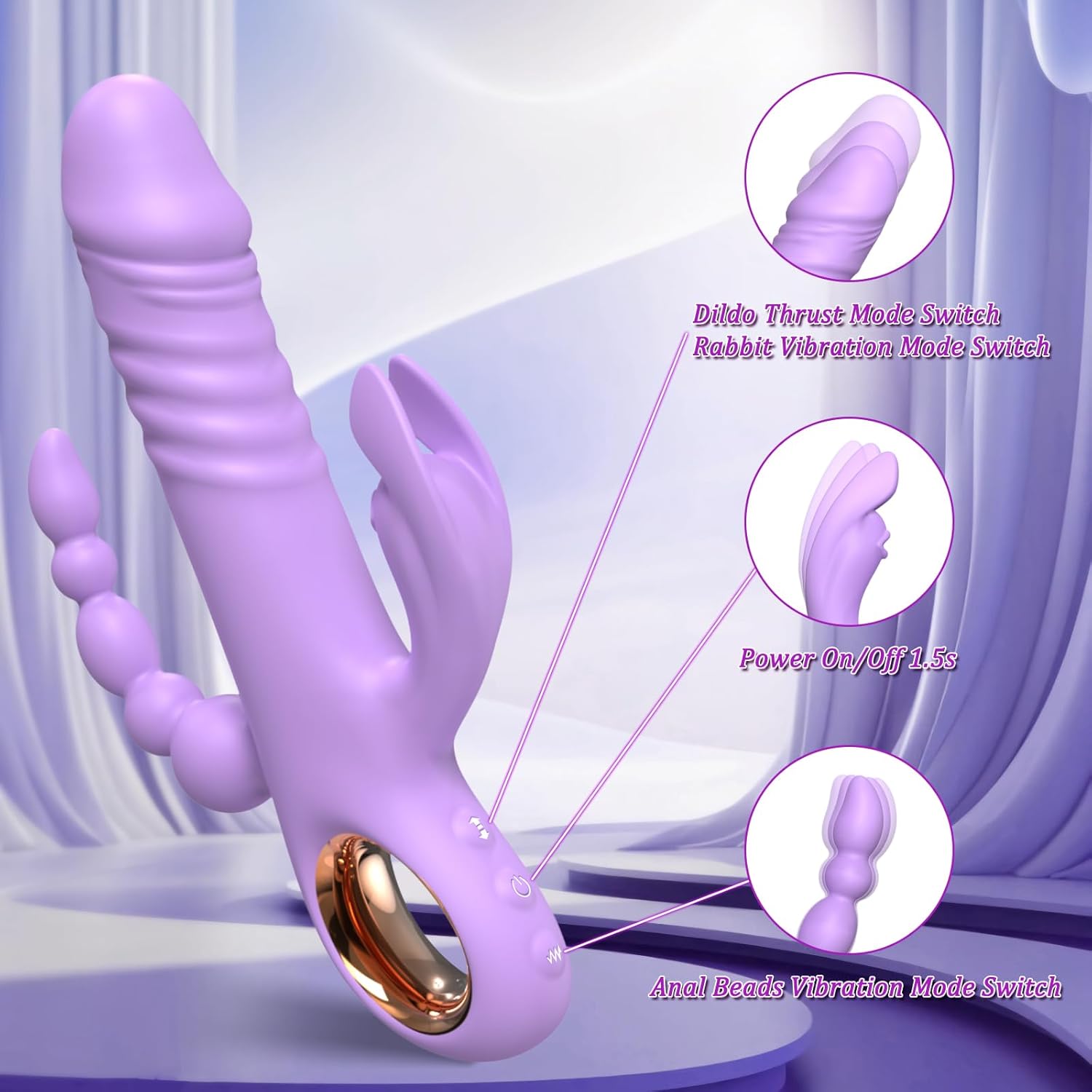 ThrustTriX 3-in-1 Pleasure Bunny Vibrator