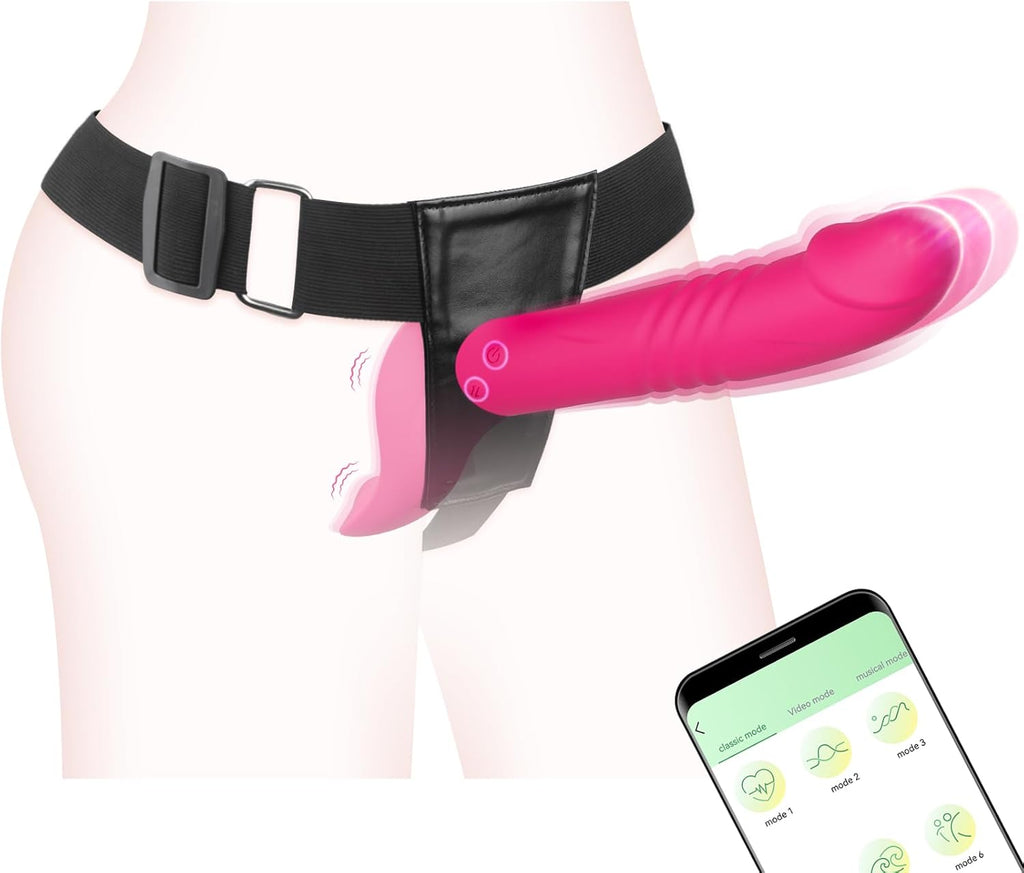 ThrustX Vibrating G-Spot Strap-On Dildo