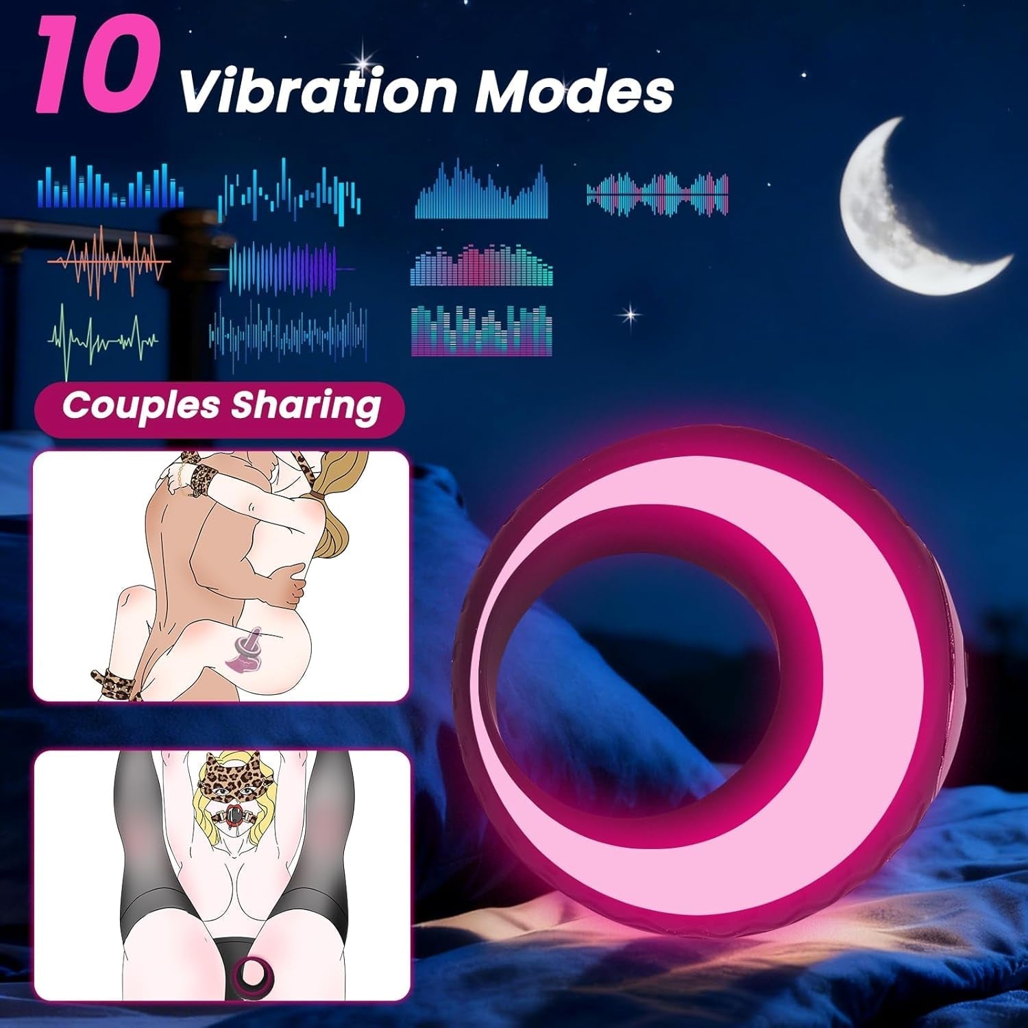 TireTease App-Control Vibrating Cock Ring for Couples
