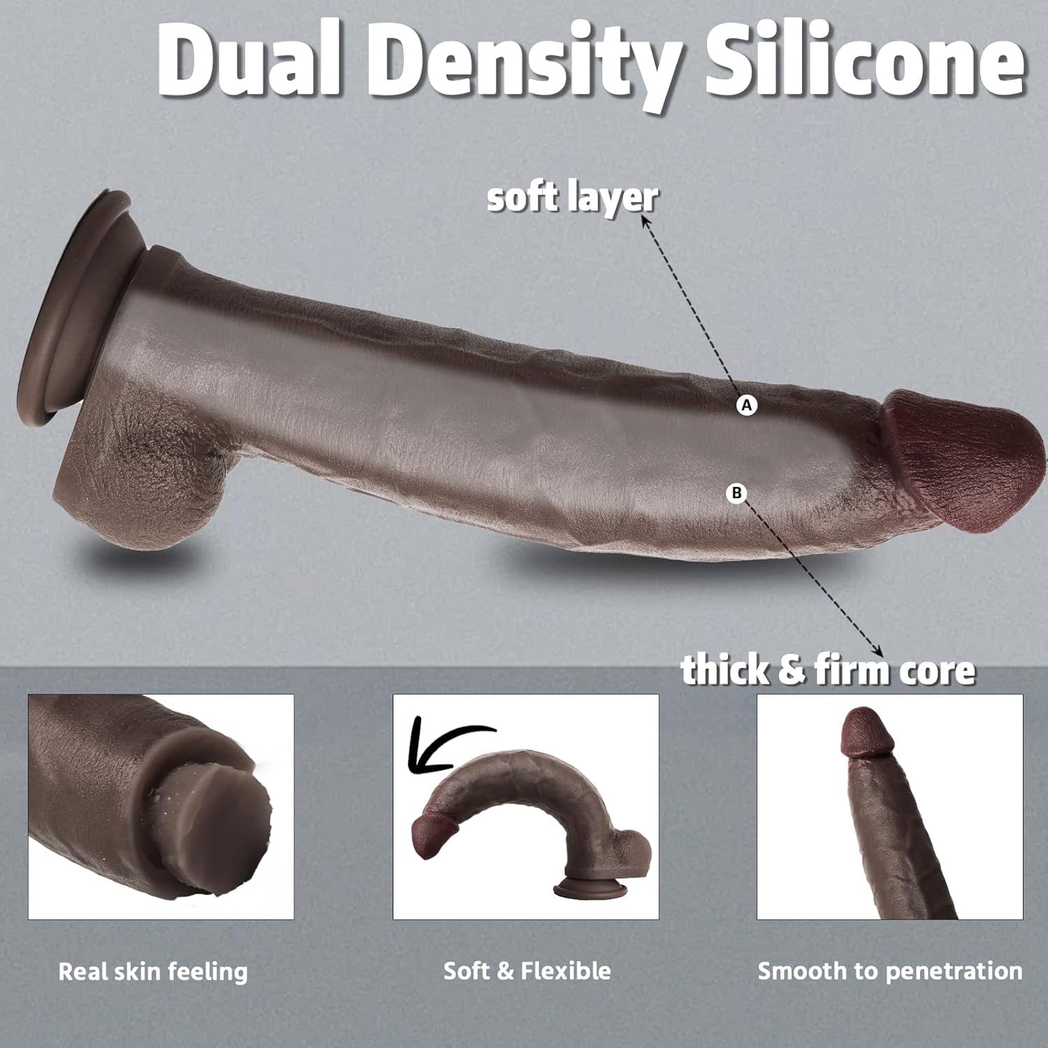 TitanBlack Curve Master  Dildo 12"