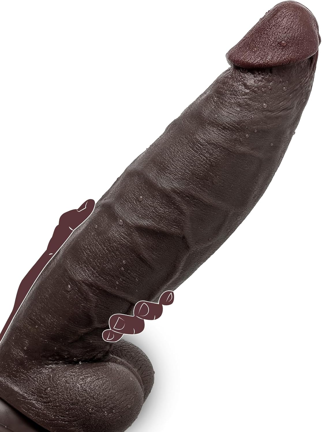 TitanBlack Curve Master  Dildo 12"