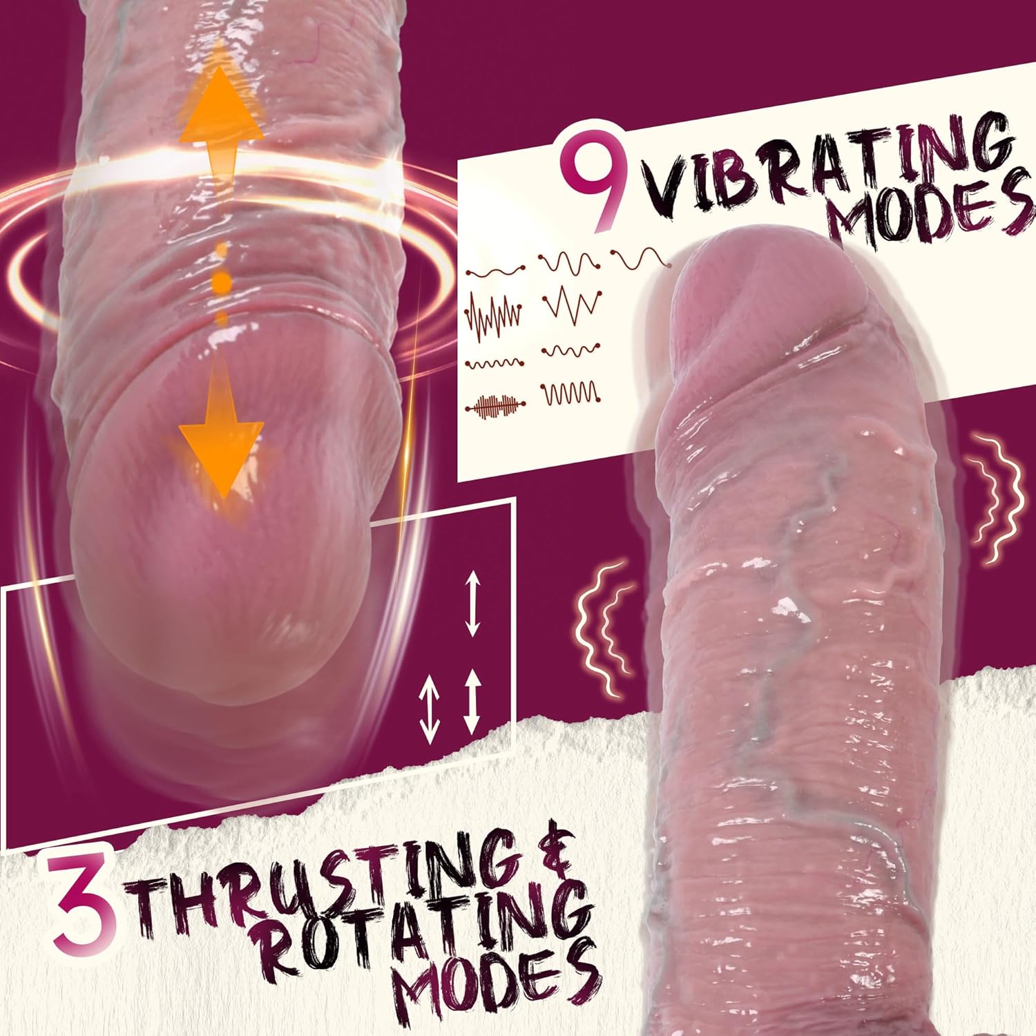 TitanHeat Oversized Thrusting Dildo