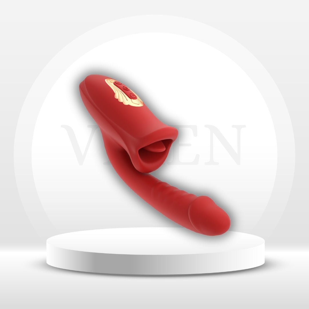 TongueRidge 3-in-1 Rose G-Spot Tongue Vibrator