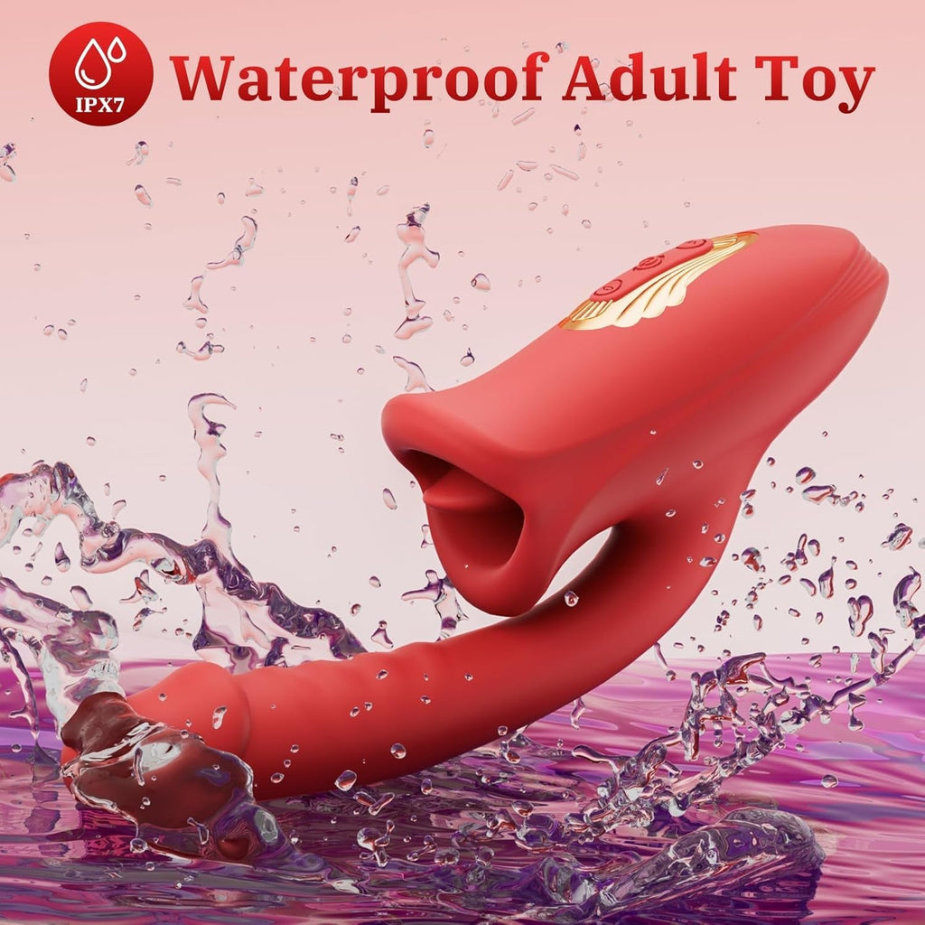 TongueRidge 3-in-1 Rose G-Spot Tongue Vibrator